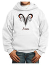 Aries Symbol Youth Hoodie Pullover Sweatshirt-Youth Hoodie-TooLoud-White-XS-Davson Sales