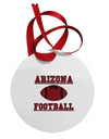 Arizona Football Circular Metal Ornament by TooLoud-Ornament-TooLoud-White-Davson Sales