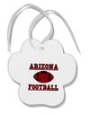 Arizona Football Paw Print Shaped Ornament by TooLoud-Ornament-TooLoud-White-Davson Sales
