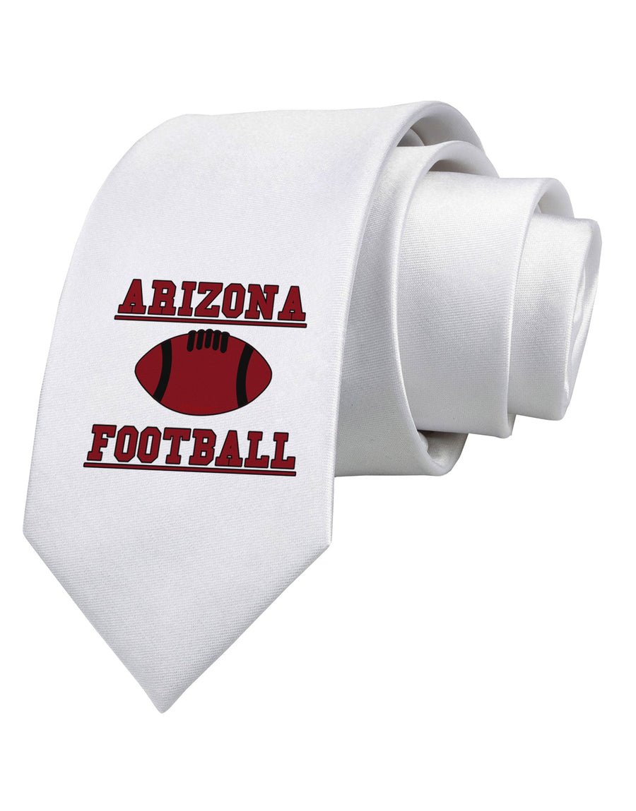 Arizona Football Printed White Necktie by TooLoud