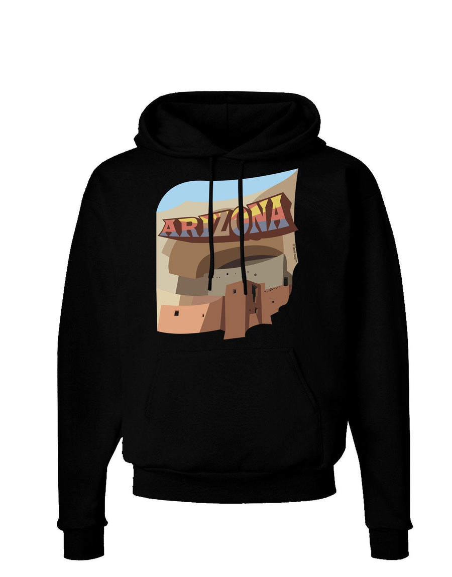 Arizona Montezuma Castle Dark Hoodie Sweatshirt-Hoodie-TooLoud-Black-XXX-Large-Davson Sales