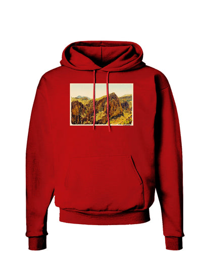 Arizona Mountains Watercolor Dark Hoodie Sweatshirt-Hoodie-TooLoud-Red-Small-Davson Sales