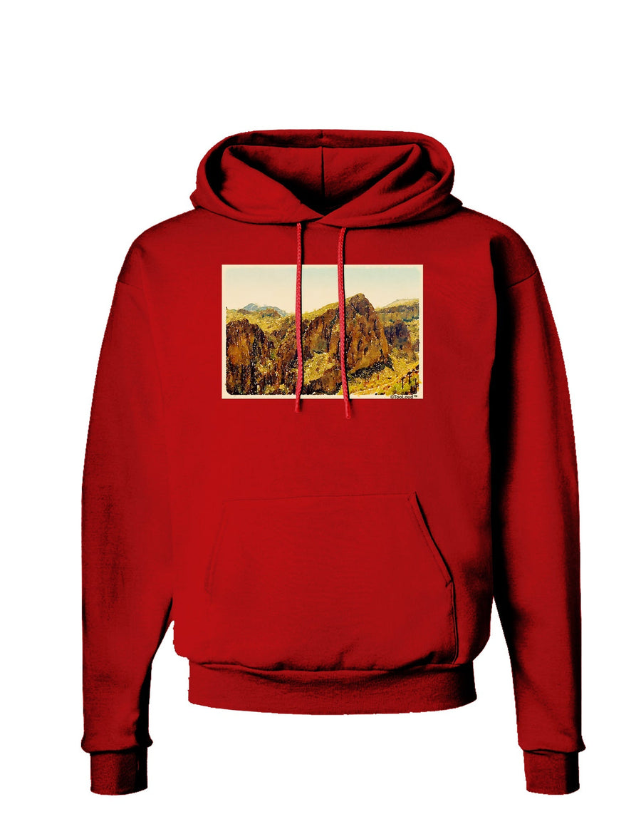 Arizona Mountains Watercolor Dark Hoodie Sweatshirt-Hoodie-TooLoud-Black-Small-Davson Sales