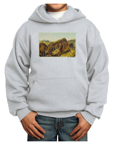 Arizona Mountains Watercolor Youth Hoodie Pullover Sweatshirt-Youth Hoodie-TooLoud-Ash-XS-Davson Sales