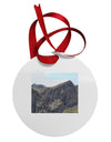 Arizona Saguaro Lake Mountains Circular Metal Ornament-Ornament-TooLoud-White-Davson Sales