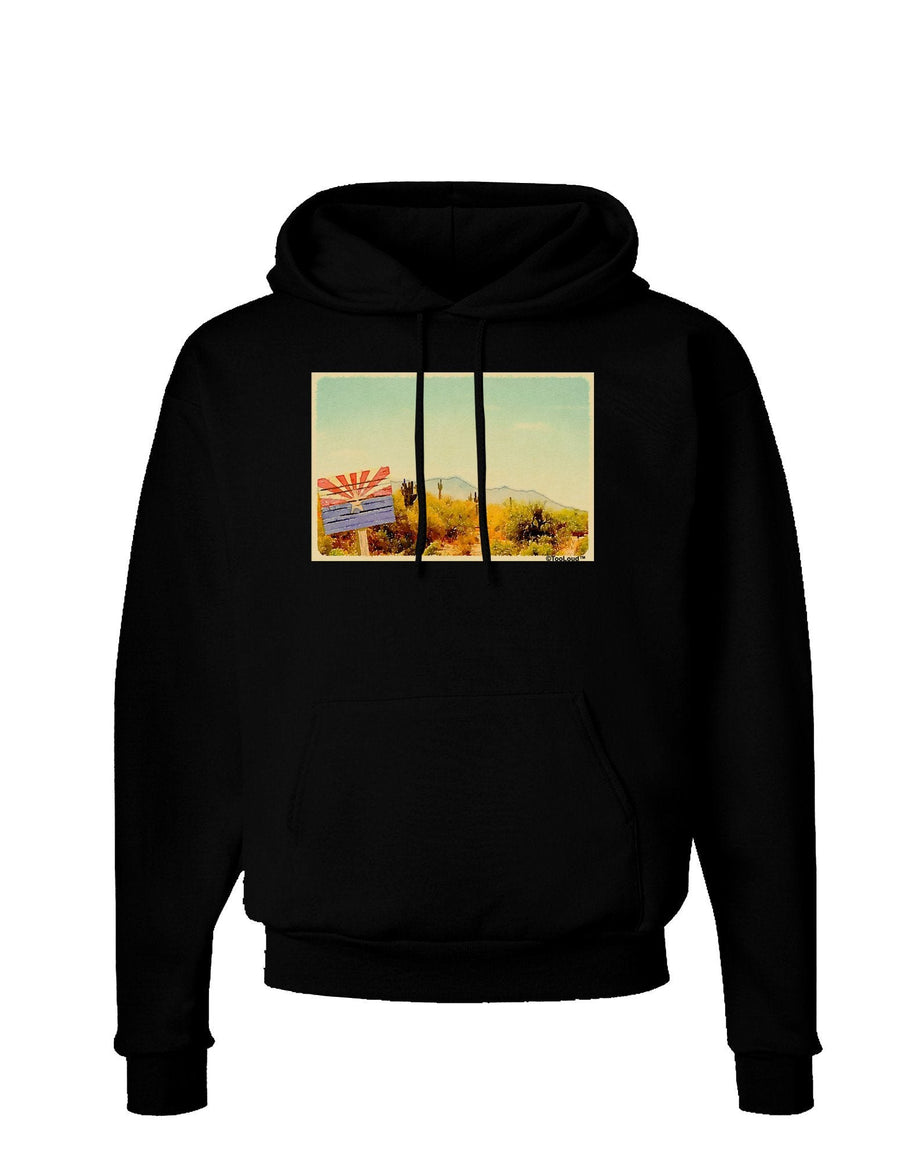 Arizona Scene Watercolor Dark Hoodie Sweatshirt-Hoodie-TooLoud-Black-XXX-Large-Davson Sales