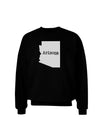 Arizona - United States Shape Adult Dark Sweatshirt by TooLoud-Sweatshirts-TooLoud-Black-Small-Davson Sales