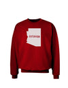 Arizona - United States Shape Adult Dark Sweatshirt by TooLoud-Sweatshirts-TooLoud-Deep-Red-Small-Davson Sales