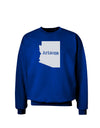 Arizona - United States Shape Adult Dark Sweatshirt by TooLoud-Sweatshirts-TooLoud-Deep-Royal-Blue-Small-Davson Sales