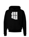 Arizona - United States Shape Dark Hoodie Sweatshirt by TooLoud-Hoodie-TooLoud-Black-Small-Davson Sales