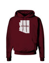 Arizona - United States Shape Dark Hoodie Sweatshirt by TooLoud-Hoodie-TooLoud-Maroon-Small-Davson Sales