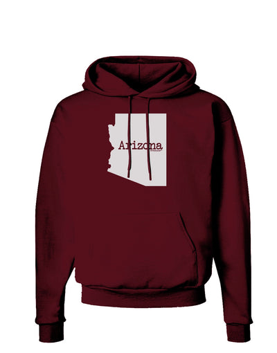 Arizona - United States Shape Dark Hoodie Sweatshirt by TooLoud-Hoodie-TooLoud-Maroon-Small-Davson Sales