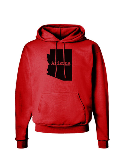 Arizona - United States Shape Hoodie Sweatshirt by TooLoud-Hoodie-TooLoud-Red-Small-Davson Sales