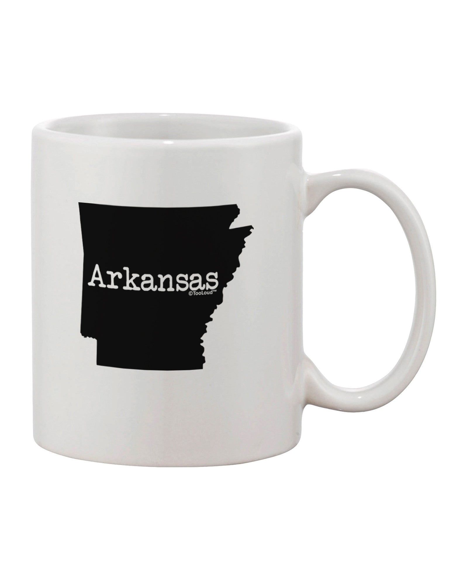 Arkansas State Silhouette Printed 11 oz Coffee Mug - TooLoud-11 OZ Coffee Mug-TooLoud-White-Davson Sales