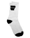 Arkansas - United States Shape Adult Crew Socks - Exclusively by TooLoud-Socks-TooLoud-White-Ladies-4-6-Davson Sales