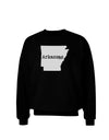 Arkansas - United States Shape Adult Dark Sweatshirt by TooLoud-Sweatshirts-TooLoud-Black-Small-Davson Sales