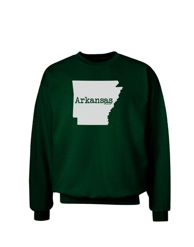 Arkansas - United States Shape Adult Dark Sweatshirt by TooLoud-Sweatshirts-TooLoud-Deep-Forest-Green-Small-Davson Sales