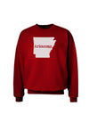 Arkansas - United States Shape Adult Dark Sweatshirt by TooLoud-Sweatshirts-TooLoud-Deep-Red-Small-Davson Sales