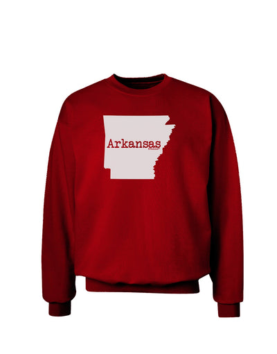 Arkansas - United States Shape Adult Dark Sweatshirt by TooLoud-Sweatshirts-TooLoud-Deep-Red-Small-Davson Sales