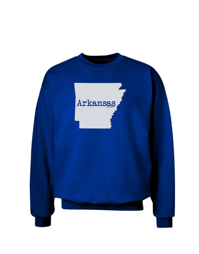 Arkansas - United States Shape Adult Dark Sweatshirt by TooLoud-Sweatshirts-TooLoud-Deep-Royal-Blue-Small-Davson Sales