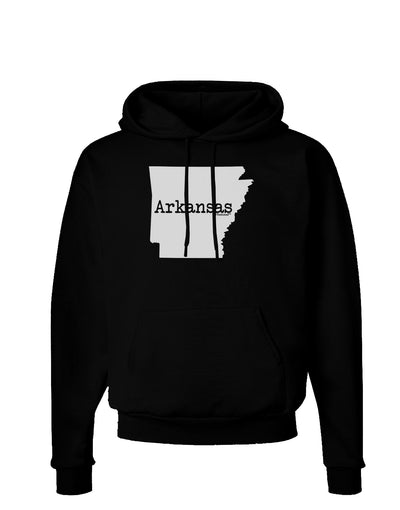 Arkansas - United States Shape Dark Hoodie Sweatshirt by TooLoud-Hoodie-TooLoud-Black-Small-Davson Sales