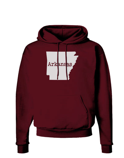 Arkansas - United States Shape Dark Hoodie Sweatshirt by TooLoud-Hoodie-TooLoud-Maroon-Small-Davson Sales