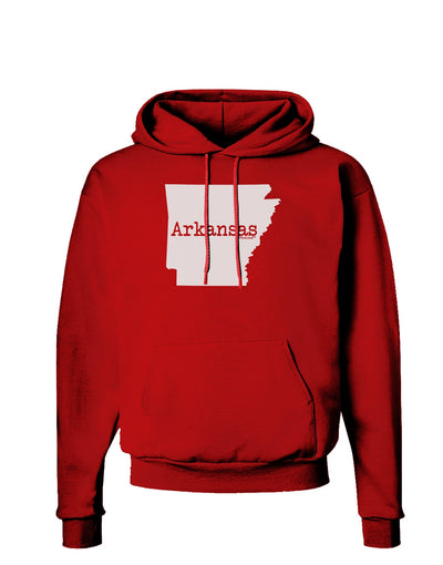 Arkansas - United States Shape Dark Hoodie Sweatshirt by TooLoud-Hoodie-TooLoud-Red-Small-Davson Sales