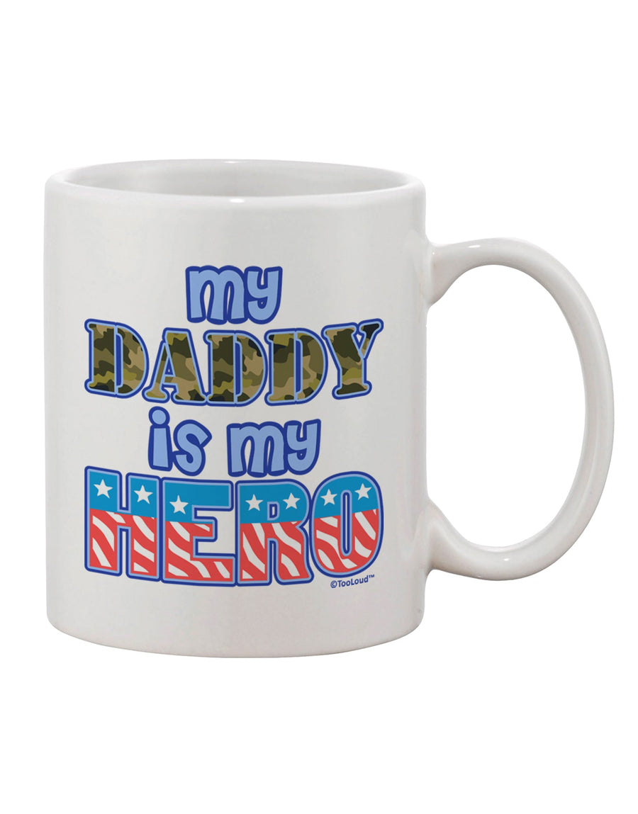 Armed Forces Blue Printed 11 oz Coffee Mug - A Tribute to Heroic Dads by TooLoud-11 OZ Coffee Mug-TooLoud-White-Davson Sales