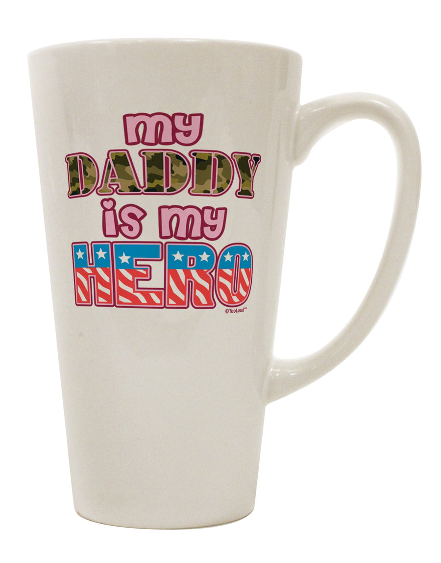 Armed Forces Pink 16 Ounce Conical Latte Coffee Mug - Expertly Crafted for Heroic Dads by TooLoud-Conical Latte Mug-TooLoud-White-Davson Sales