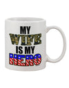 Armed Forces Printed 11 oz Coffee Mug - A Tribute to My Hero, My Wife by TooLoud-11 OZ Coffee Mug-TooLoud-White-Davson Sales