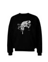 Artistic Ink Style Dinosaur Head Design Adult Dark Sweatshirt by TooLoud-Sweatshirts-TooLoud-Black-Small-Davson Sales