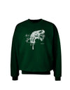 Artistic Ink Style Dinosaur Head Design Adult Dark Sweatshirt by TooLoud-Sweatshirts-TooLoud-Deep-Forest-Green-Small-Davson Sales