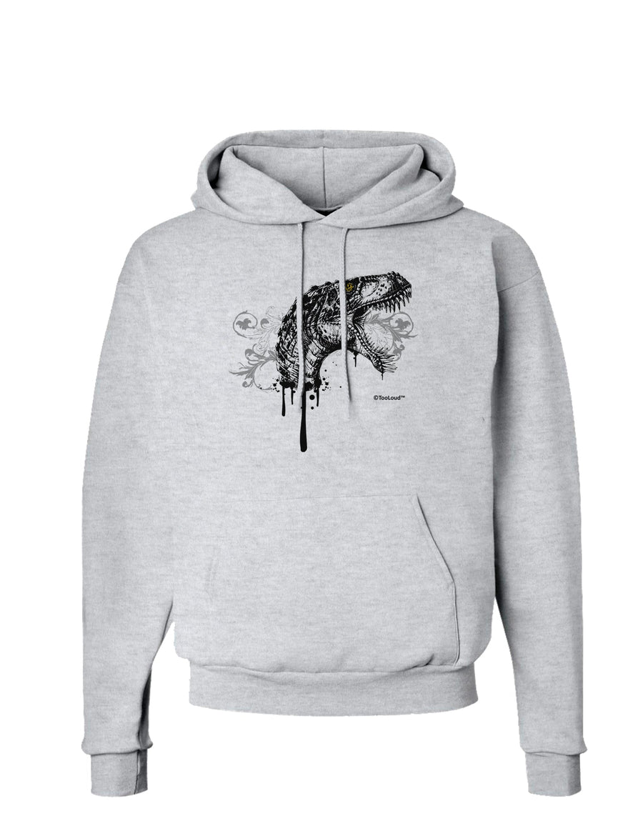 Artistic Ink Style Dinosaur Head Design Hoodie Sweatshirt by TooLoud-Hoodie-TooLoud-White-Small-Davson Sales