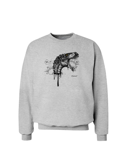 Artistic Ink Style Dinosaur Head Design Sweatshirt by TooLoud-Sweatshirts-TooLoud-AshGray-Small-Davson Sales