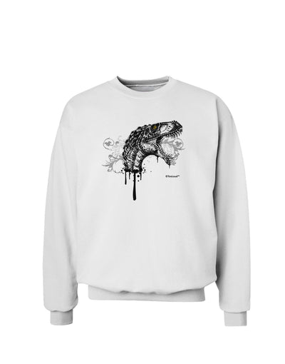 Artistic Ink Style Dinosaur Head Design Sweatshirt by TooLoud-Sweatshirts-TooLoud-White-Small-Davson Sales