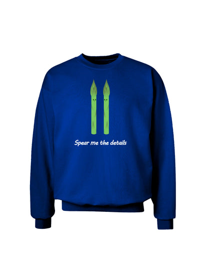 Asparagus - Spear Me the Details Adult Dark Sweatshirt-Sweatshirts-TooLoud-Deep-Royal-Blue-Small-Davson Sales