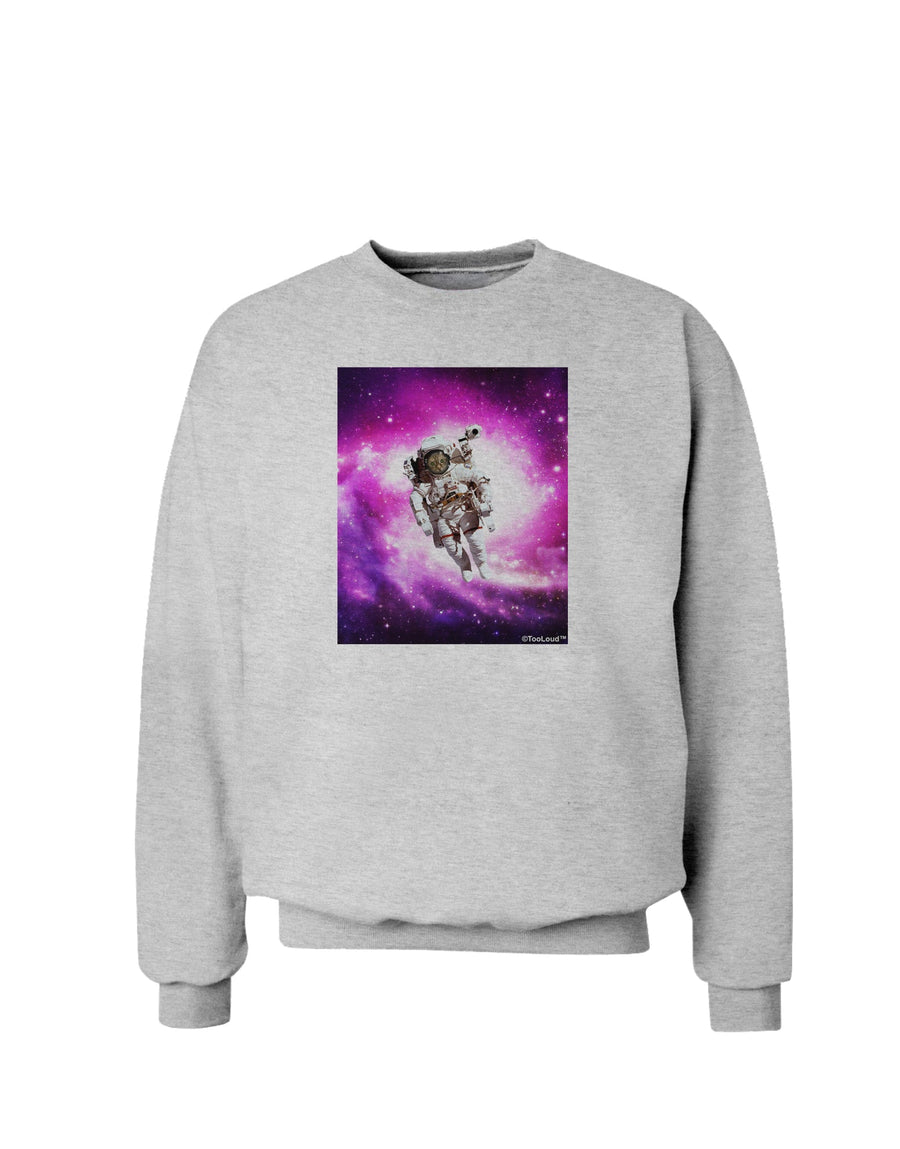 Astronaut Cat Sweatshirt-Sweatshirts-TooLoud-White-Small-Davson Sales