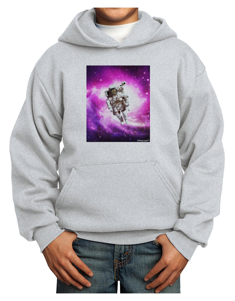 Astronaut Cat Youth Hoodie Pullover Sweatshirt-Youth Hoodie-TooLoud-White-XS-Davson Sales