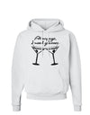 At My Age I Need Glasses - Martini Distressed Hoodie Sweatshirt by TooLoud-Hoodie-TooLoud-White-Small-Davson Sales