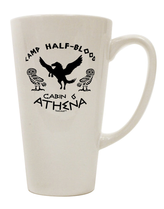 Athena-inspired Conical Latte Coffee Mug - Perfect for Camp Half Blood Cabin 6 Enthusiasts by TooLoud-Conical Latte Mug-TooLoud-White-Davson Sales