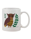 Athena's Wisdom: Exquisite Owl Printed 11 oz Coffee Mug - TooLoud-11 OZ Coffee Mug-TooLoud-White-Davson Sales