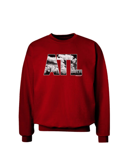 ATL Atlanta Text Adult Dark Sweatshirt by TooLoud-Sweatshirts-TooLoud-Deep-Red-Small-Davson Sales