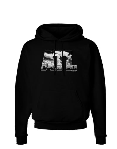 ATL Atlanta Text Dark Hoodie Sweatshirt by TooLoud-Hoodie-TooLoud-Black-Small-Davson Sales