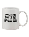 ATL Atlanta Text Printed 11 oz Coffee Mug - Expertly Crafted Drinkware-11 OZ Coffee Mug-TooLoud-White-Davson Sales