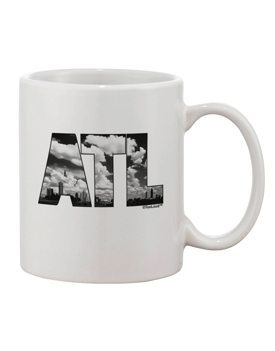 ATL Atlanta Text Printed 11 oz Coffee Mug - Expertly Crafted Drinkware-11 OZ Coffee Mug-TooLoud-White-Davson Sales