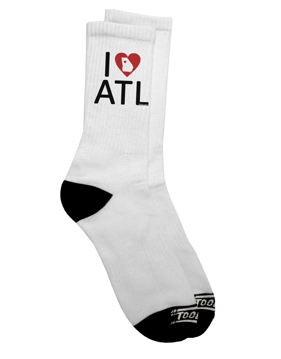 Atlanta-themed Adult Crew Socks - Enhance Your Style with Pride - TooLoud-Socks-TooLoud-White-Ladies-4-6-Davson Sales