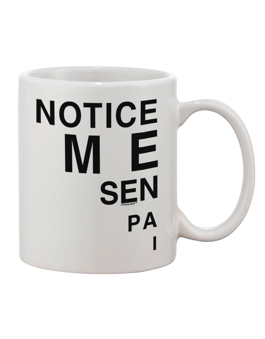 Attention-Grabbing Senpai Triangle Text Printed 11 oz Coffee Mug - TooLoud-11 OZ Coffee Mug-TooLoud-White-Davson Sales