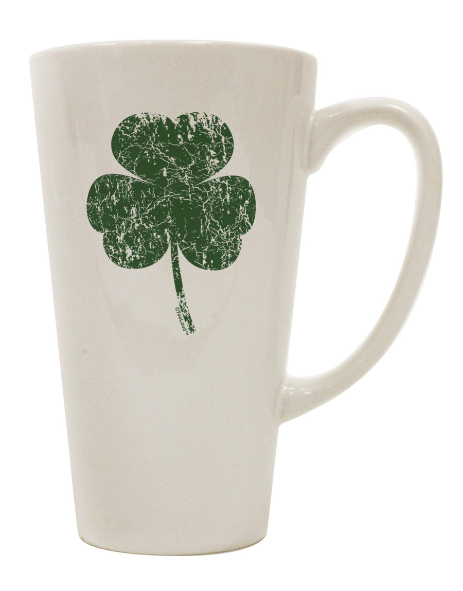 Authentic Irish Shamrock 16 Ounce Conical Latte Coffee Mug - Perfect for Drinkware Enthusiasts-Conical Latte Mug-TooLoud-White-Davson Sales