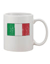 Authentic Italian Flag - Exquisitely Distressed 11 oz Coffee Mug by TooLoud-11 OZ Coffee Mug-TooLoud-White-Davson Sales