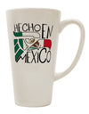 Authentic Mexican Design - Mexican Flag 16 Ounce Conical Latte Coffee Mug by TooLoud-Conical Latte Mug-TooLoud-White-Davson Sales